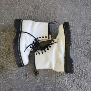 White Leather Dr. Martens